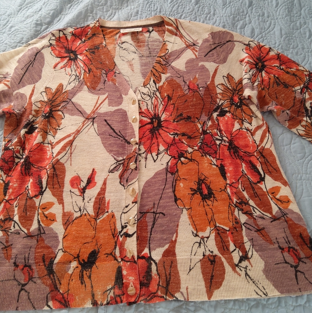 COLDWATER CREEK cardigan in Fall colors